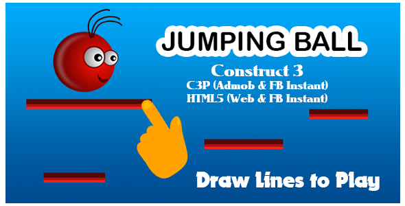 Jumping Ball Game (Construct 3 | C3P | HTML5) Admob Ready