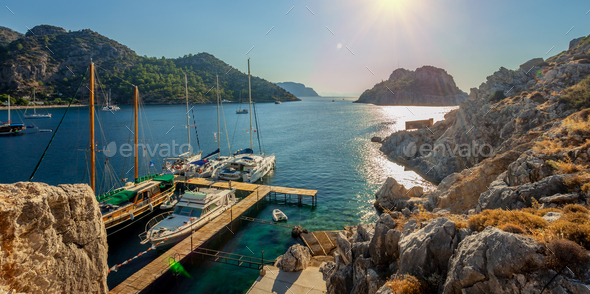 Turkey Sailboat Harbor - Stock Photo - Images