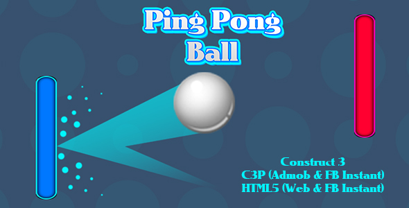 Ping Pong Ball Game (Construct 3 | C3P | HTML5) Admob Ready