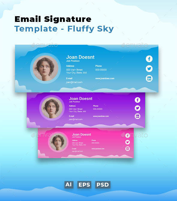 Email Signature: Fluffy Sky