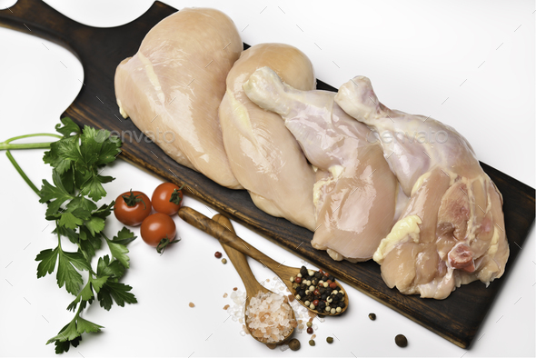 Download Fresh Raw Chicken Thigh Stock Photo By Amenic181 Photodune