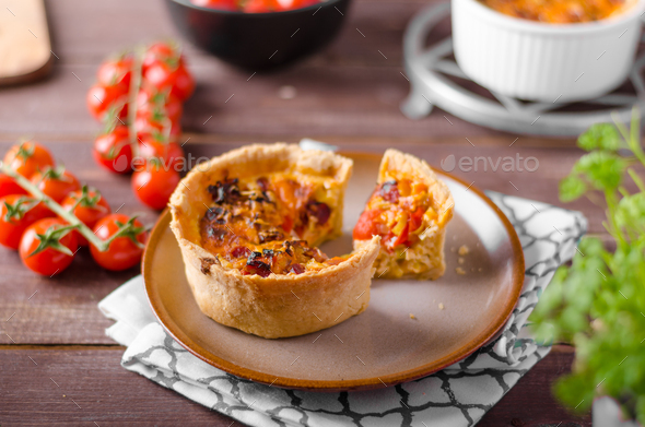Mini quiche wih sausages Stock Photo by PeteerS | PhotoDune