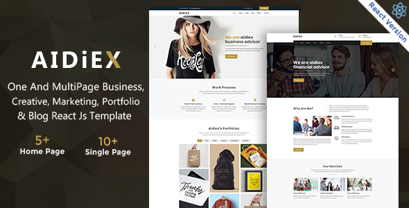Aidiex – Business And Corporate React Next JS Template