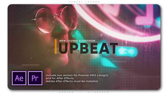 Upbeat Lounge Opener Slideshow Video Displays template preview