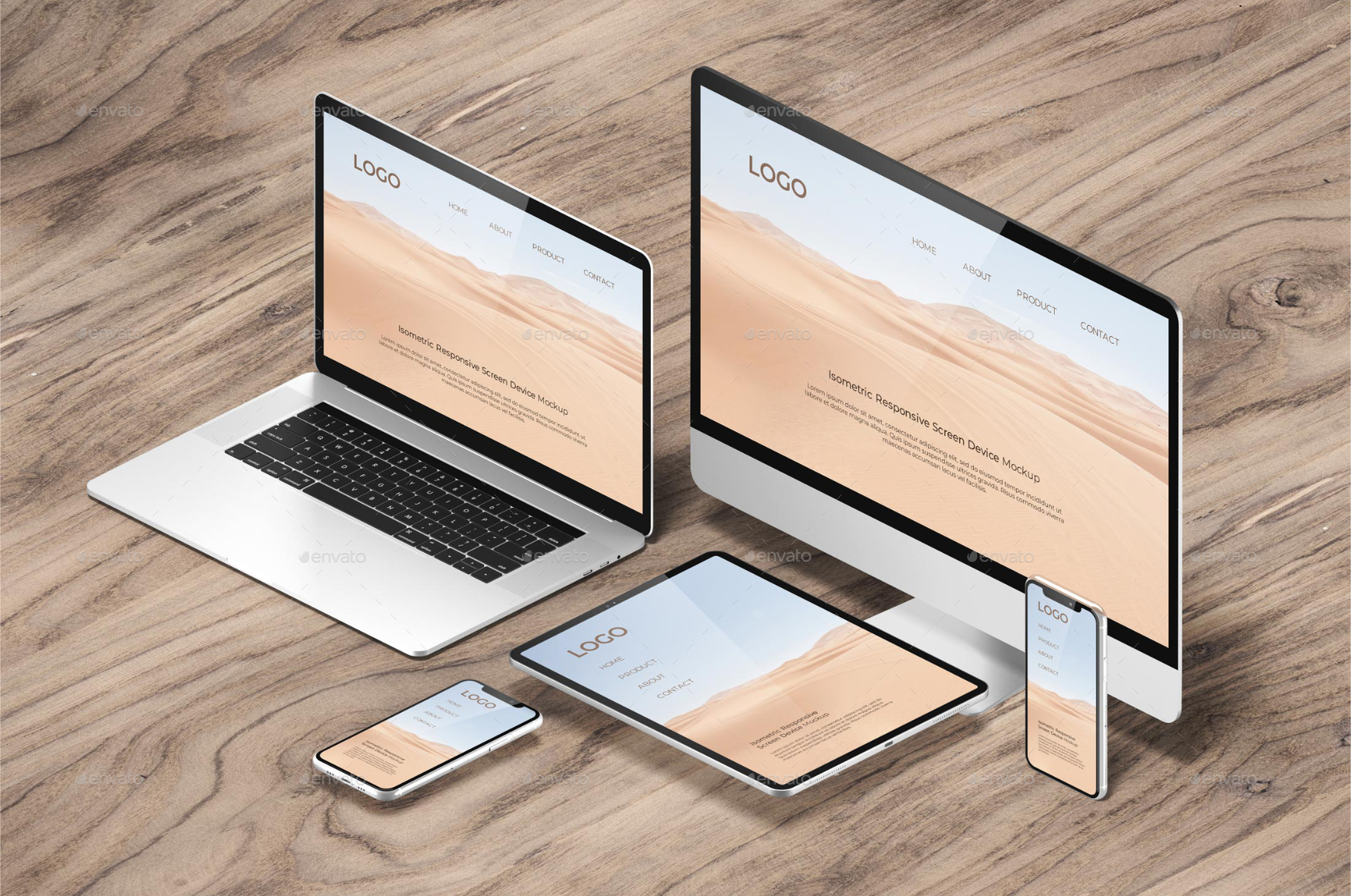 Isometric Responsive Screen Device - Mockup by leon_dsgn | GraphicRiver