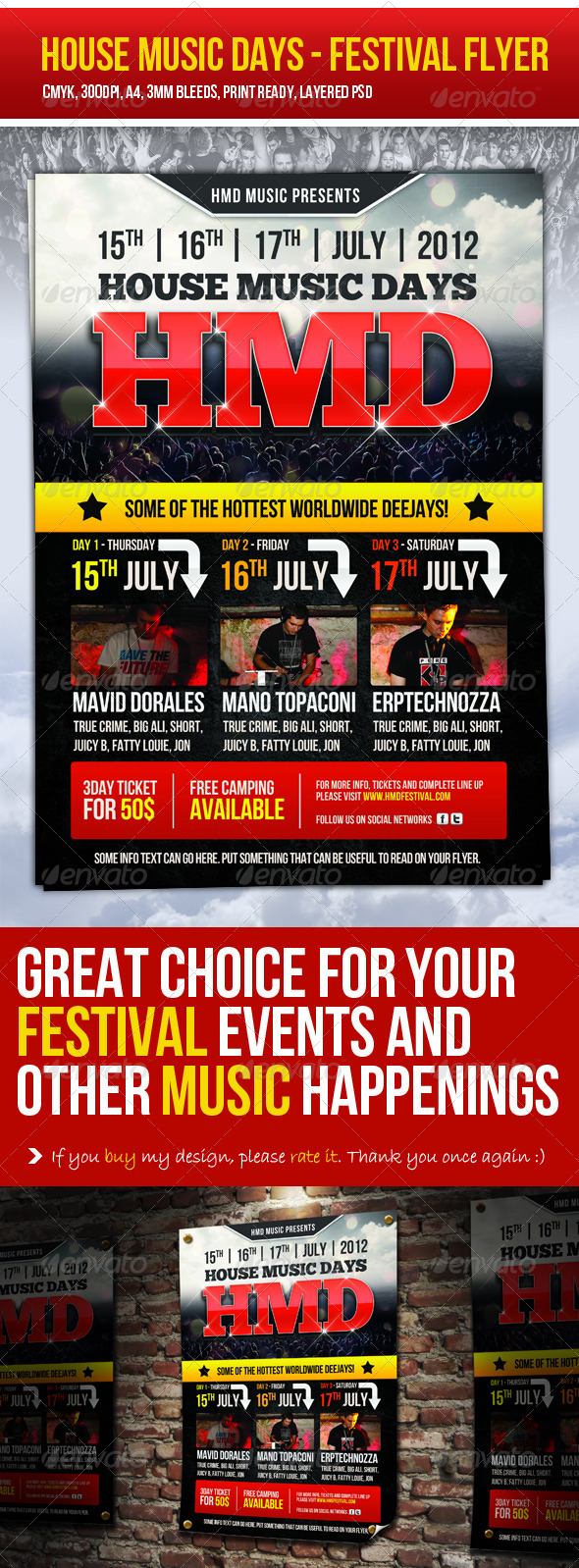 Festival Flyer House Music Days - Clubs & Parties Events