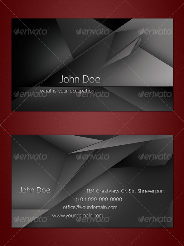 Triangles Business Card - Corporate Business Cards