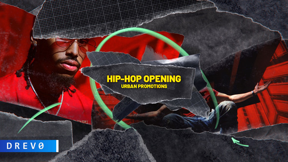 HIP-HOP Opening/ True Rap Music/ City/ New York/ Brush/ Gangsta/ Dynamic/ Street/ Basketball/ Urban