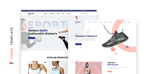 Trali – eCommerce Sportswear Template for Figma