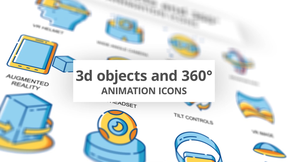 3D objects & 360 - Animation Icons