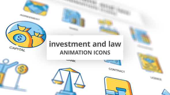 Investment & Law - Animation Icons