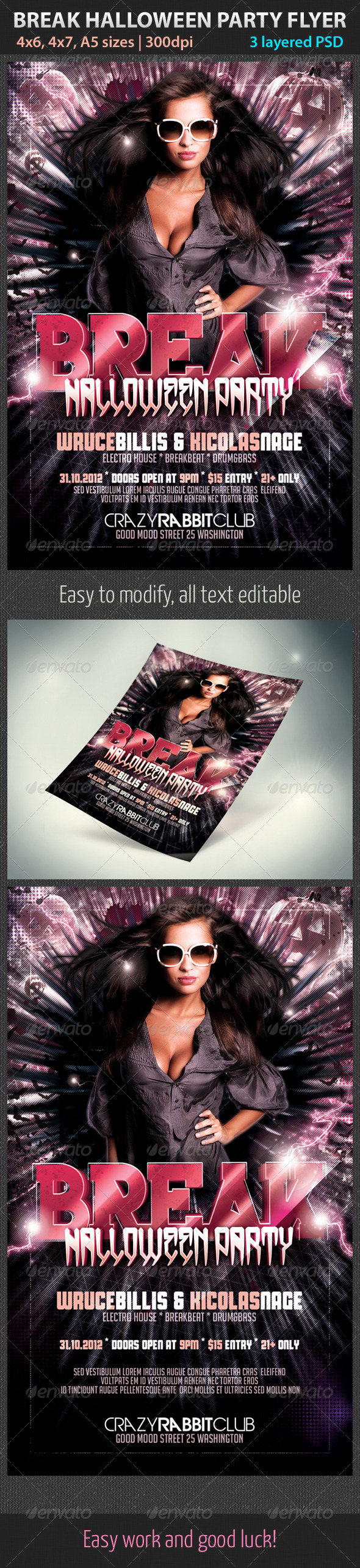 Break Halloween Party Flyer - Clubs & Parties Events