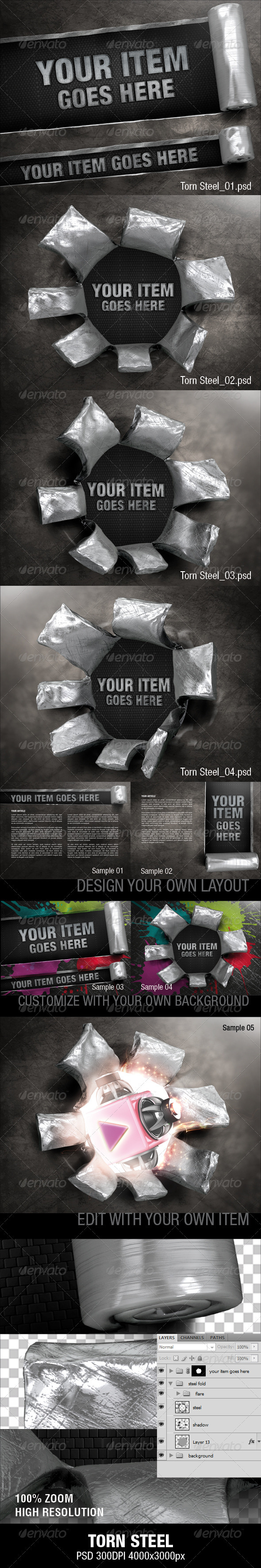 Torn Steel - Miscellaneous Backgrounds