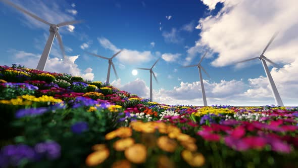 Windmills Among Flowers alt