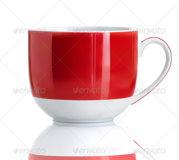 Red tea cup - Objects Vectors