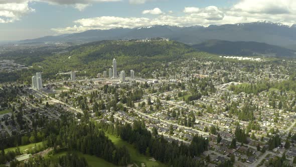 Coquitlam, Port Moody, Barmett Highway and Central Coquitlam BC Tricities, Tri-cities Aerial View alt