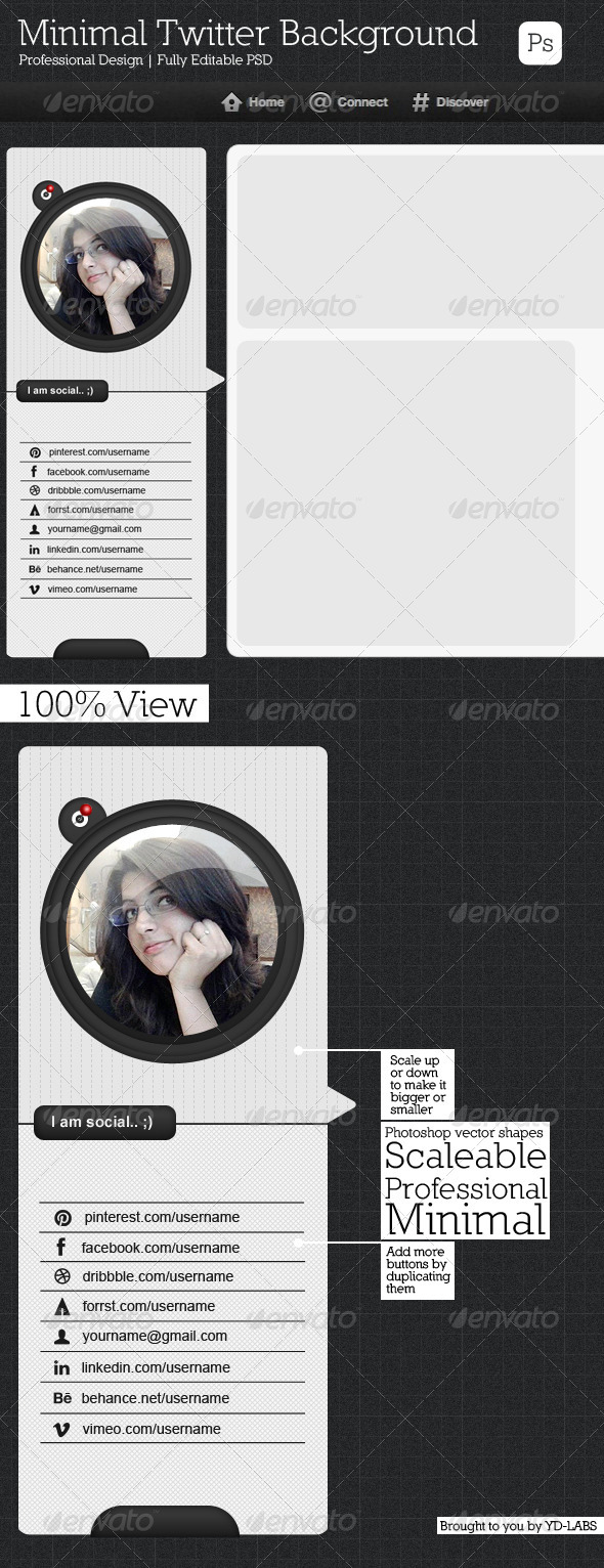 Minimal Twitter Background V3 - Twitter Social Media