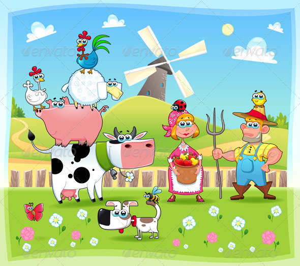 Funny farm family - Animals Characters
