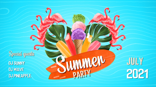 Summer Tropical Party - VideoHive 32063878