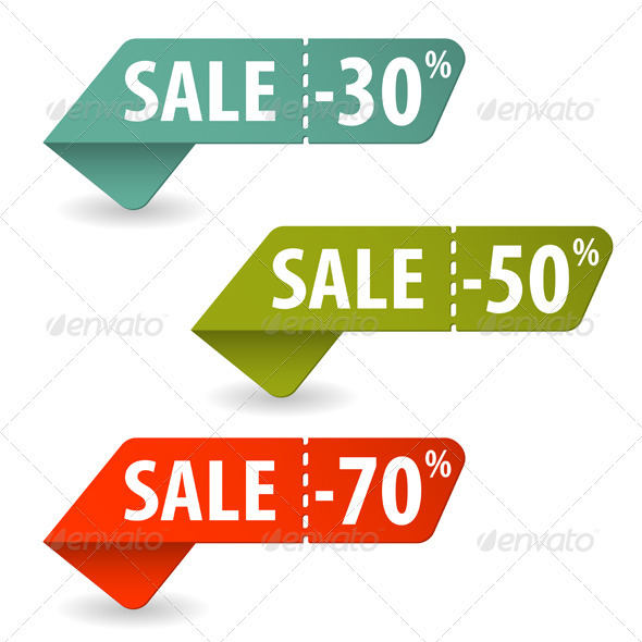 Collect Sale Signs - Web Elements Vectors