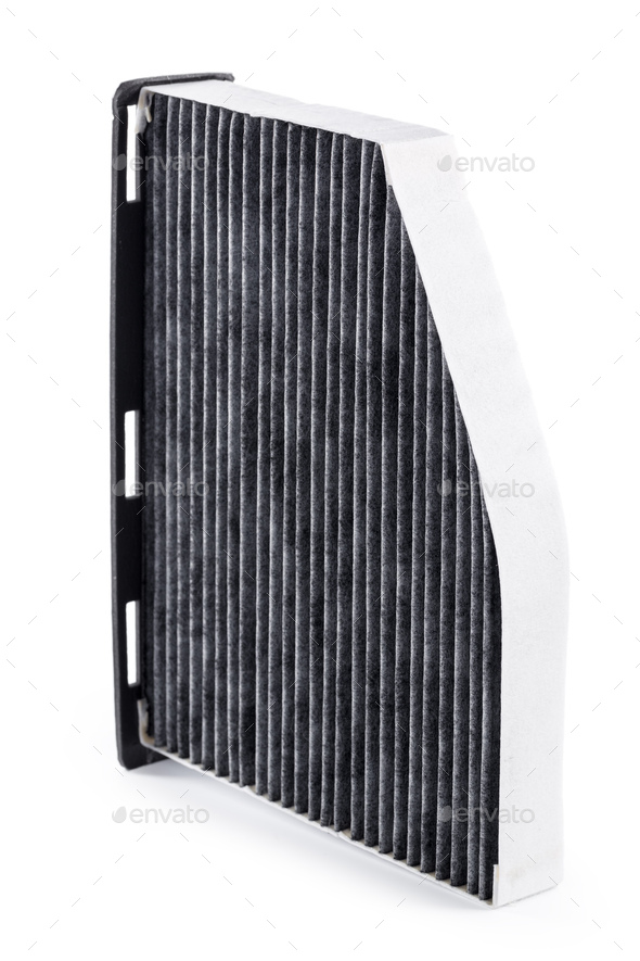 car engine air filters. Macro photo. Close up