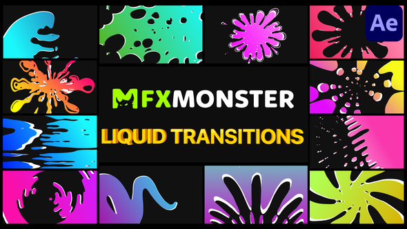 Liquid Transitions - VideoHive 32113500
