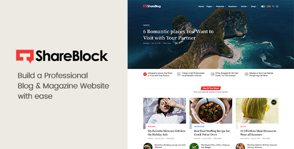 ShareBlock – Magazine & Blog WordPress Theme
