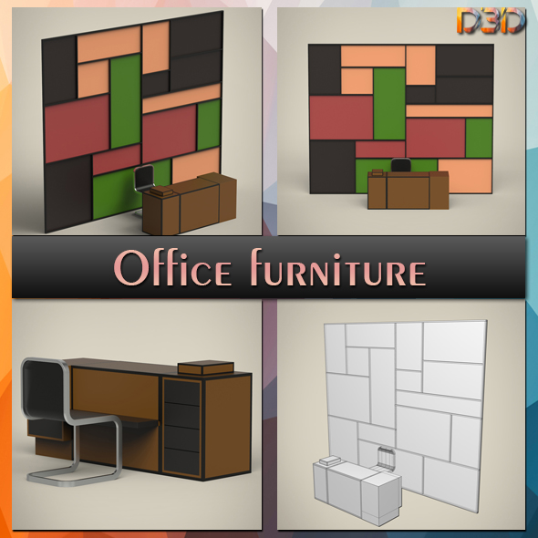 Office furniture - 3Docean 32133228
