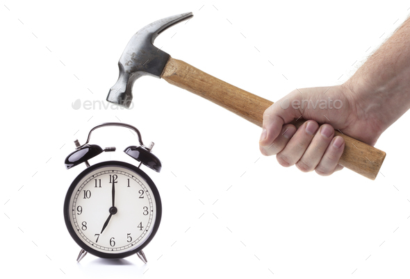 men's hand with hammer - Stock Photo - Images