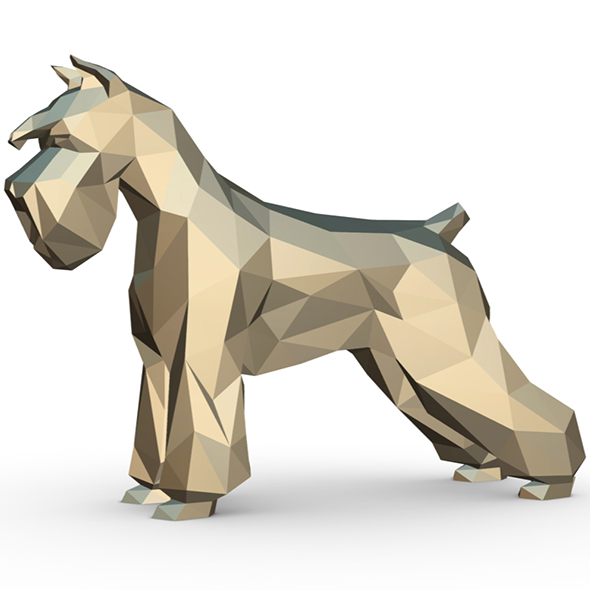 Schnauzer dog figure - 3Docean 32140283
