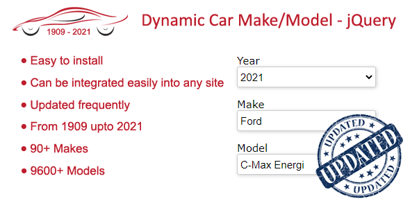 2021 Car MakesModels - CodeCanyon 5372342