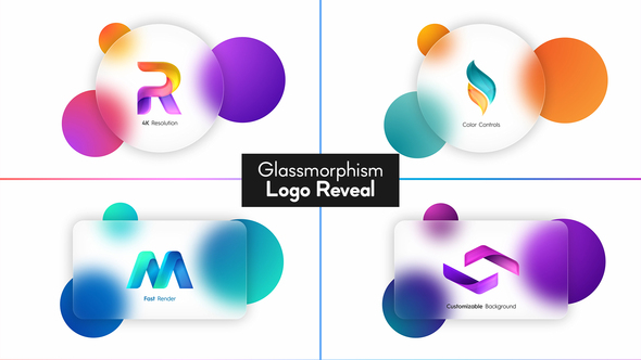 Glassmorphism Logo Reveal - VideoHive 32164235