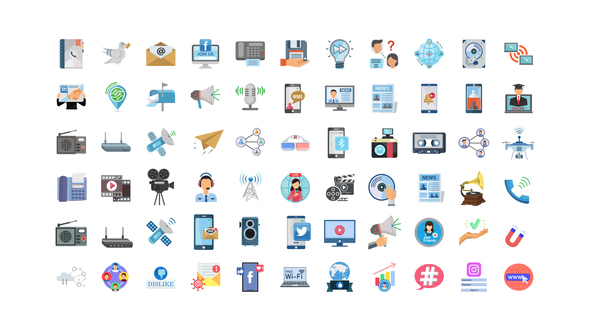 100 Communication & Multimedia Icons