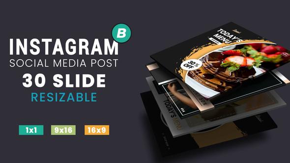 Instagram Post FashionFood - VideoHive 32182221