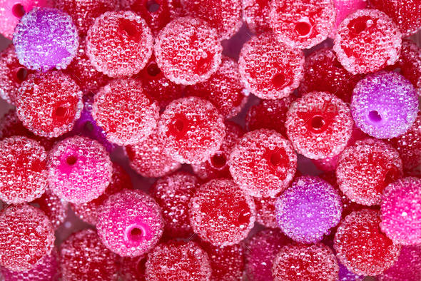 Pink and purple beads - Stock Photo - Images