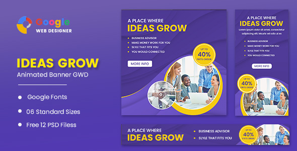 Ideas Growth Animated Banner Google Web Designer