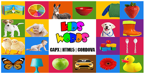 Kids Words Game (CAPX | HTML5 | Cordova) Kids Learning Game