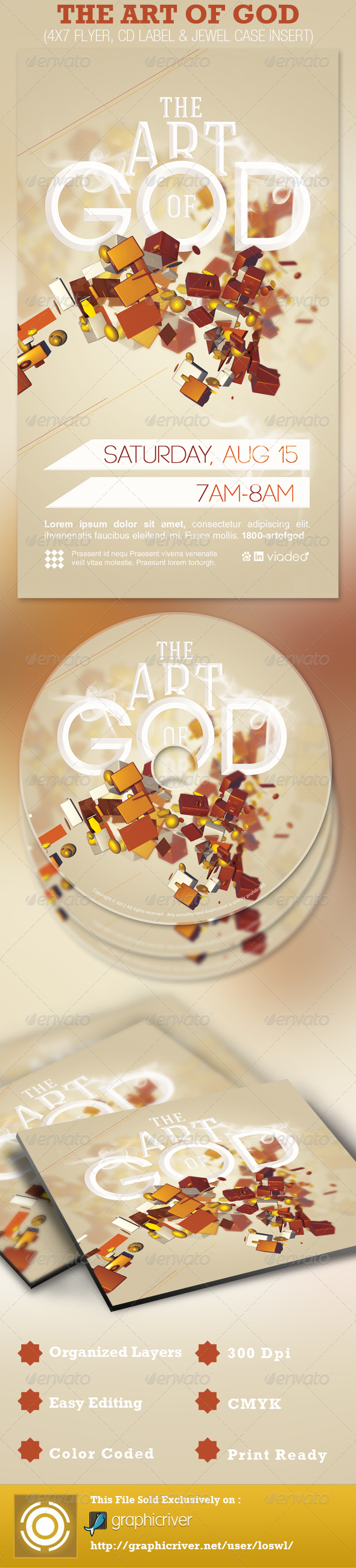 The Art of God Church Flyer and CD Template - Church Flyers