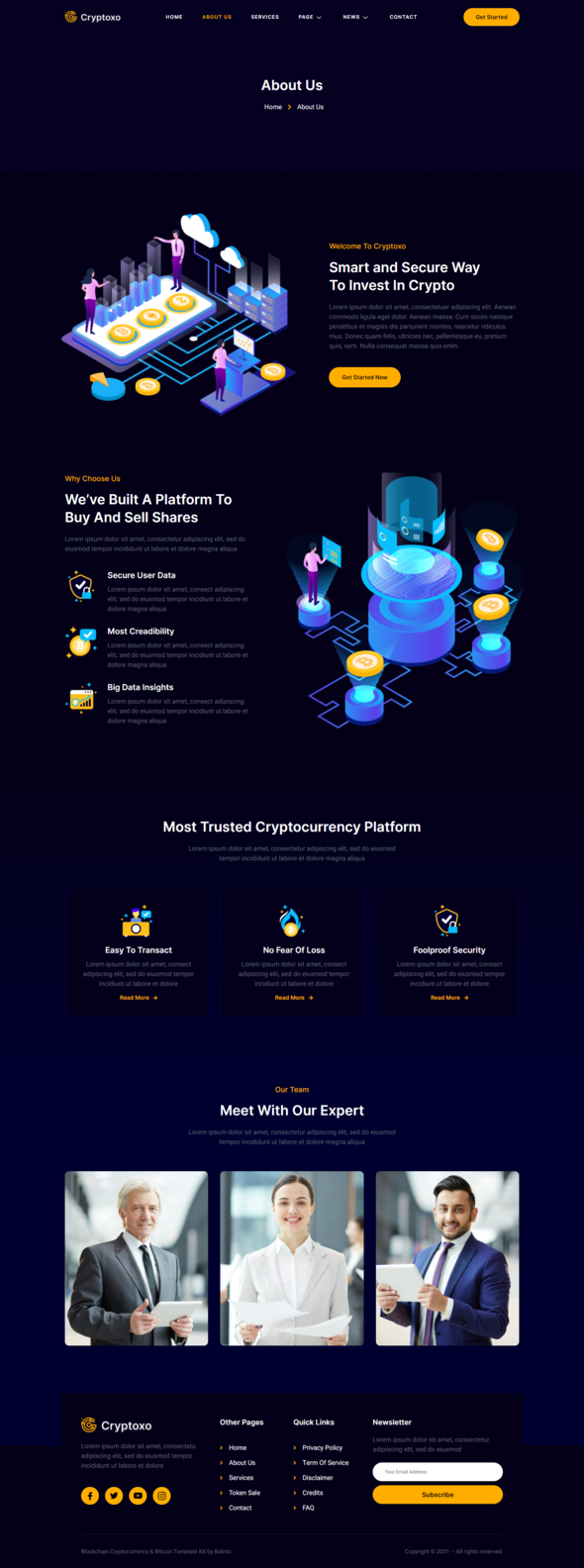 Cryptoxo ? Cryptocurrency Blockchain & Bitcoin Elementor Template Kit