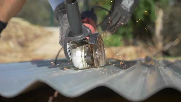 Cutting Iron With An Angle Grinder