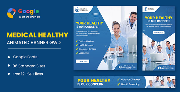 Medical Health Animated Banner GWD
