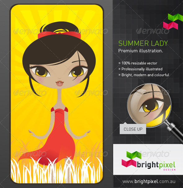Summer Lady Illustration - People Characters