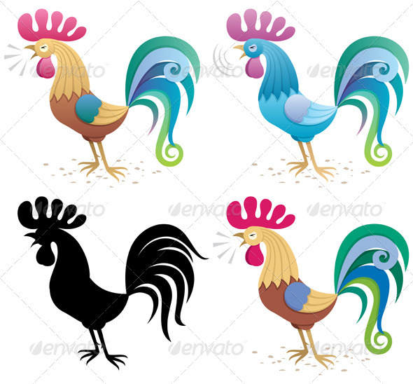 Rooster - Characters Vectors