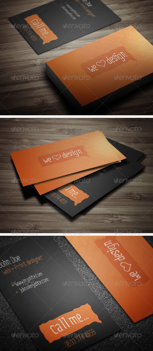 We Love Design Business Cards - Creative Business Cards