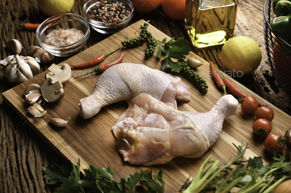 Fresh raw chicken thigh Stock Photo by amenic181 | PhotoDune