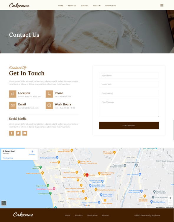 Cakecane ? Cake & Pastry Elementor Template Kit