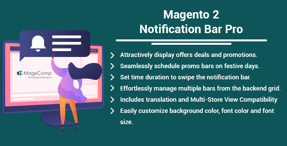 Magento 2 Notification Bar Pro by MageComp
