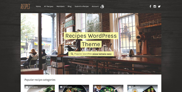 Recipes - WordPress - ThemeForest 9258994