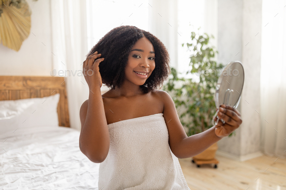 Woman in bath outlet towel