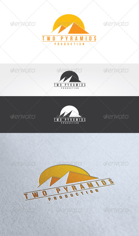 Two Pyramids Logo Template - Buildings Logo Templates